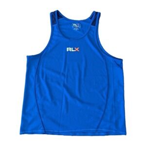 Polo Sport Ralph Lauren RLX Blue Tank Top Mesh Polo Mens Medium Performance Tech